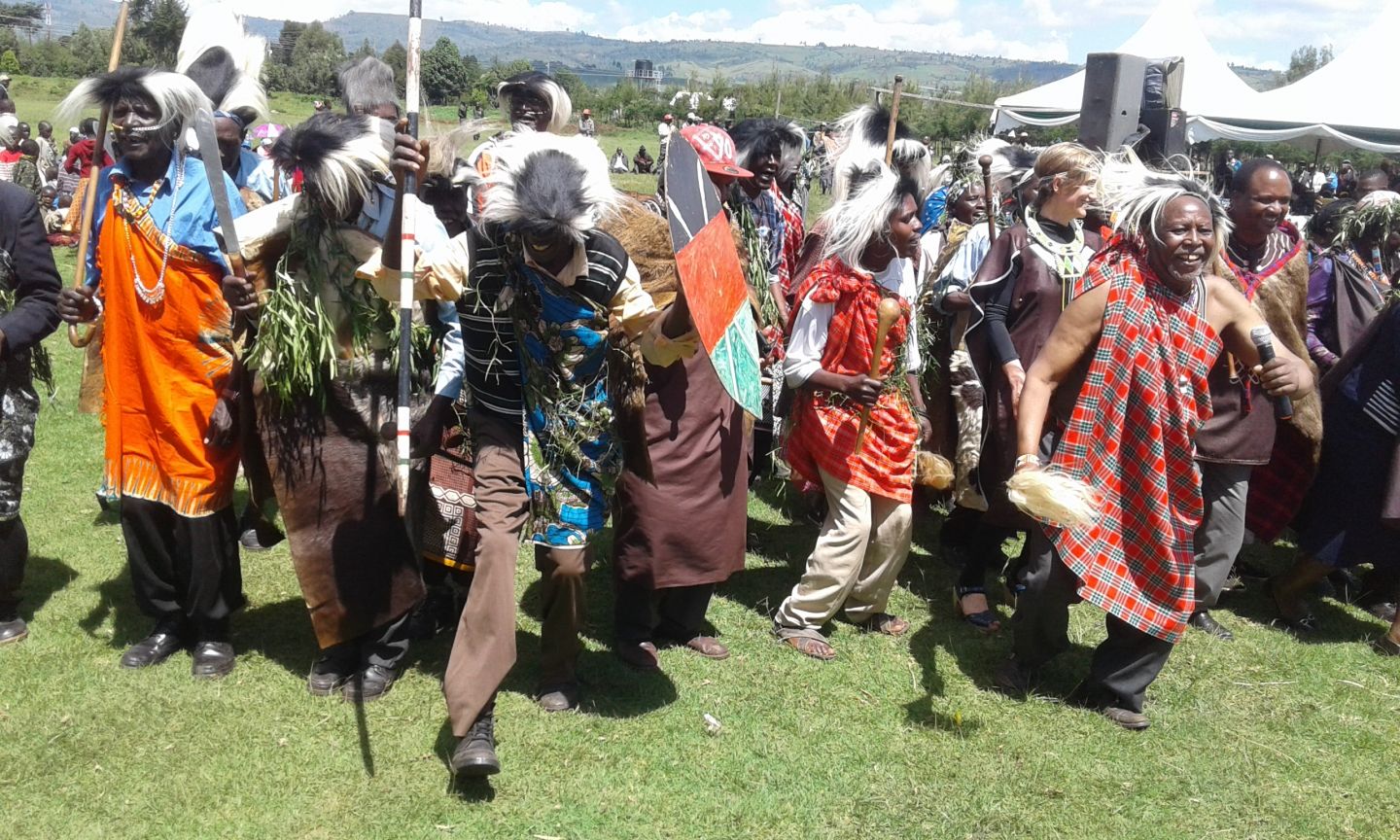 Ogiek peoples celebrating their victory in Mau Forest, Kenya.